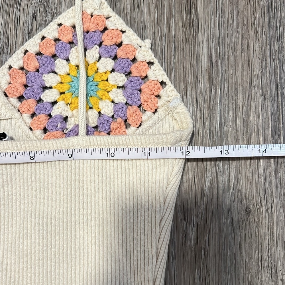 Zara Boho Crocheted Ribbed Crop Top​​​​​ - Picture 5 of 9